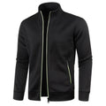Men's Lightweight Zip-Up Jacket with Long Sleeves and Stand Collar