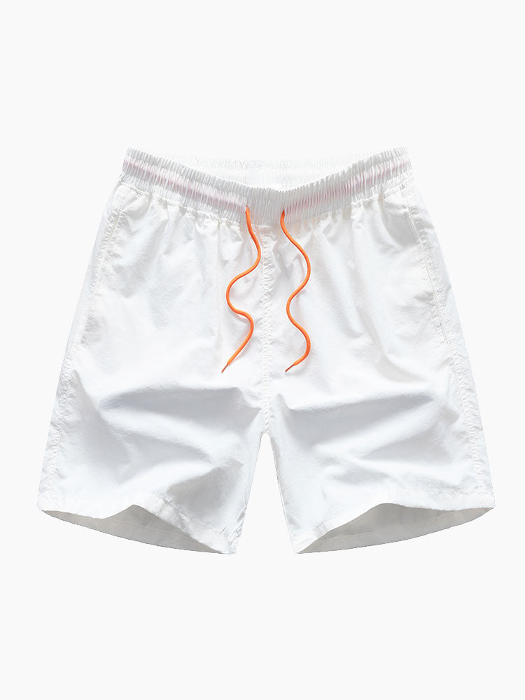 Men's Striped Button Shirt and Swim Shorts Two Piece Set